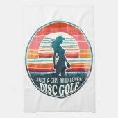 ウィメンズディスクゴルフ – フリスビーゴルフメス キッチンタオル (縦)