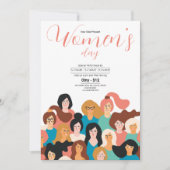 ウィメンズデイイベント招待状フライヤーテンプレート 招待状 (正面)