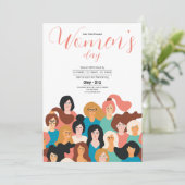 ウィメンズデイイベント招待状フライヤーテンプレート 招待状 (スタンド正面)