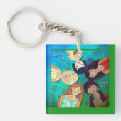 ウィメンズデイウィメンズポートレートアクアスクエア キーホルダー (正面)