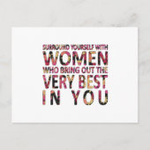 ウィメンズデイガールパワーウィメンフェミニスギフトアイディア ポストカード (正面)