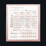 ウィメンズデイバラ金ゴールドバンコスコアパッド ノートパッド<br><div class="desc">私たち祝のハッピー女子デーBuncoスコアパッドで人生の素晴らしい女性！シックな女モダン性とバラ金ゴールドデザインをフィーチャー。このスコアシートは、あなたのブンコイベントにエレガンスのtouch救済を追加し保て、おもしろいとコンペフレンドリーーションの追跡。友情とエンパワーメントを尊重する集まりに最適なスコアシートは、単なる実用的なツールではなく、全体的な経験を高めるアクセサリーであスタイリッシュる。お祝いと仲間意識を具現化したスコアシートで、この女性の日の一体性と喜びの精神を受け入れる！</div>