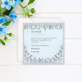 ウィメンズデイブルーエレガントバラヘア開花イン・グレース ノートカード