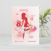 ウィメンズデイ招待状テンプレート 招待状 (スタンド正面)
