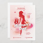 ウィメンズデイ招待状テンプレート 招待状 (正面/裏面)