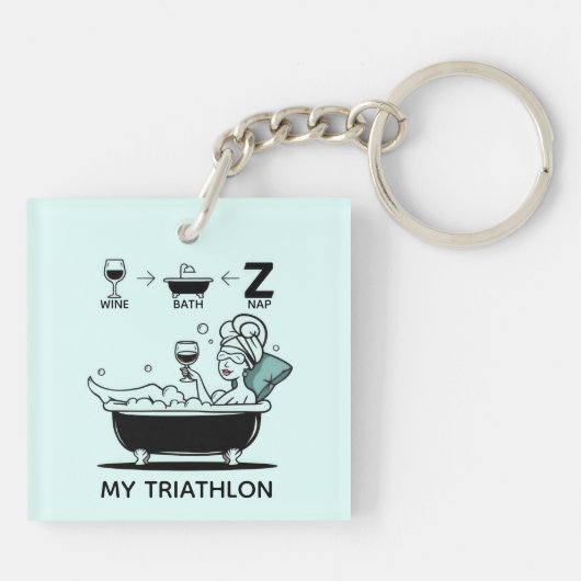 ウィメンズトライアスロン キーホルダー (裏面)