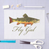 ウィメンズトラウト魚釣り 薄葉紙 (クラフト)