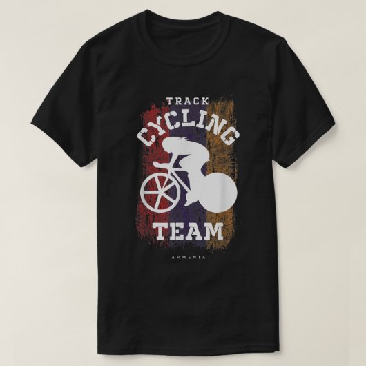 ウィメンズトラックサイクリングアルメニアロードバイクスピードサイク Tシャツ (デザイン正面)