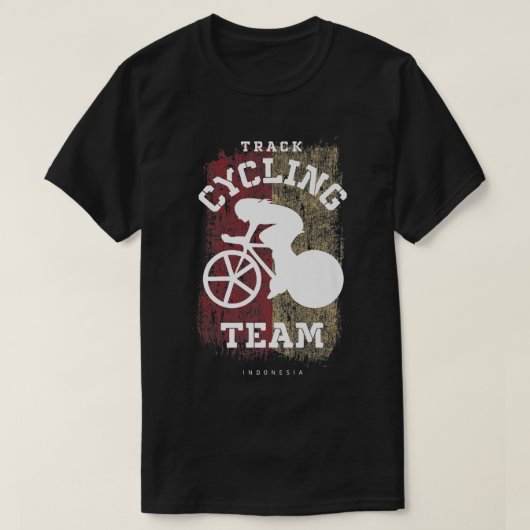 ウィメンズトラックサイクリングインドネシアロードバイクスピードサイク Tシャツ (デザイン正面)