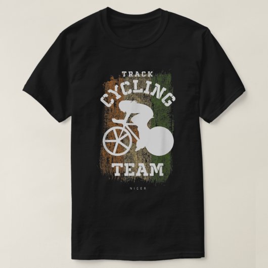 ウィメンズトラックサイクリングナイジャーロードバイクスピードサイクリスト Tシャツ (デザイン正面)