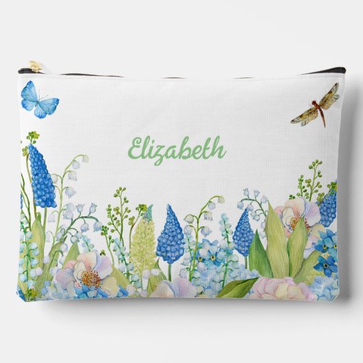 ウィメンズトラベル沿岸ビーチ花 アクセサリーポーチ (正面)