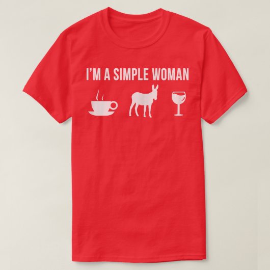 ウィメンズドおもしろいンキー農家シンプルウーマン Tシャツ (デザイン正面)