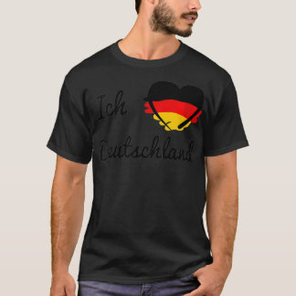ウィメンズドイツ国旗Ich Liebe Deutschland I Love Ge Tシャツ