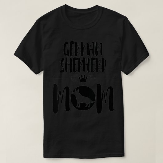 ウィメンズドイツ羊飼いママかわいい犬のオーナーVNeck Tシャツ (デザイン正面)