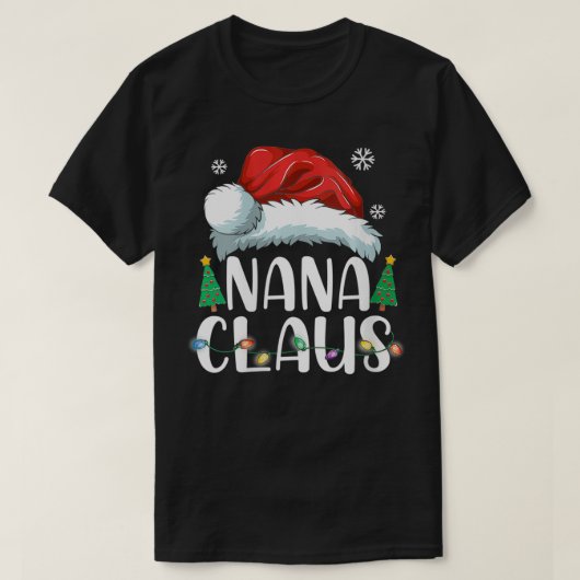 ウィメンズナナクロースサンタクリスマスマッチングファミリー Tシャツ (デザイン正面)