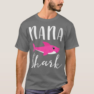ウィメンズナナシャークおばあちゃんオバザードピンクシャークG Tシャツ