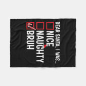 ウィメンズニースブいけなルサンタおもしろいクリスマスリス フリースブランケット (正面(横))