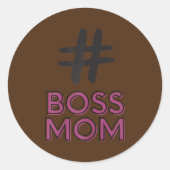 ウィメンズハッシュタグボスモマインフルエンサーズウィメンズ ラウンドシール (正面)