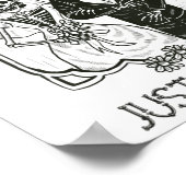 ウィメンズハロウィーンスケルトン新郎新婦Just Ma ポスター (角)