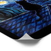 ウィメンズハロウィーンスターリーナイトブラックキャットコンマラK ポスター (角)