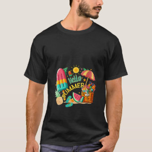 ウィメンズハローサマーバケーションアイスクリームラバーポプシ Tシャツ