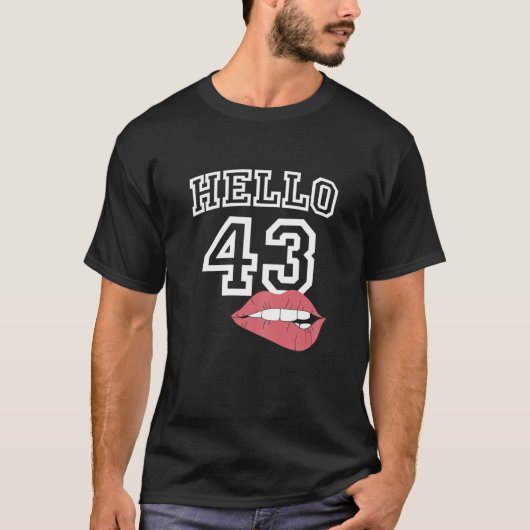 ウィメンズハロー43唇43th誕生日 tシャツ (正面)