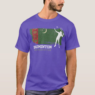 ウィメンズバドミントントルクメニスタンネットゲームズプラン Tシャツ