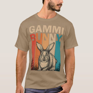 ウィメンズバニーグラフィックファミリーマッチングレトロガンミE Tシャツ