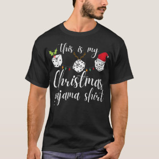 ウィメンズバンコクリスマスパジャマサイコロゲームナイト Tシャツ