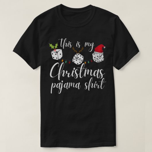 ウィメンズバンコクリスマスパジャマサイコロゲームナイト Tシャツ (デザイン正面)