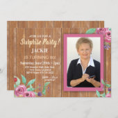 ウィメンズバースデーパーティー写真フラワーズウッド招待状 招待状 (正面/裏面)