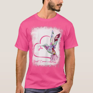 ウィメンズバードリボンハートヒマワリ乳房 Tシャツ