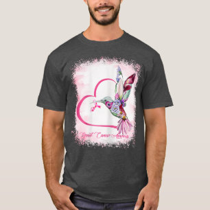 ウィメンズバードリボンハートヒマワリ乳房 Tシャツ