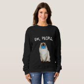 ウィメンズバーマン新しい人々猫を着て顔マスク スウェットシャツ (正面フル)