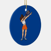 ウィメンズパデルテニスダビングパデルガール セラミックオーナメント (右)