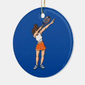 ウィメンズパデルテニスダビングパデルガール セラミックオーナメント (左)