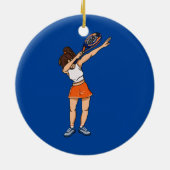 ウィメンズパデルテニスダビングパデルガール セラミックオーナメント (裏面)