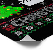 ウィメンズパーソナルアシスタントクリスマスツリー照明醜い ポスター (角)