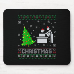 ウィメンズパーソナルアシスタントクリスマスツリー照明醜い マウスパッド