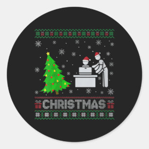 ウィメンズパーソナルアシスタントクリスマスツリー照明醜い ラウンドシール