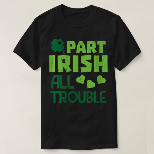 ウィメンズパートアイリッシュオールトラブおもしろいルSt patricksダ Tシャツ (デザイン正面)