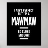 ウィメンズパーフェクトモウマウおばあちゃんギフト ポスター (正面)