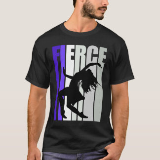 ウィメンズパープルスティーバルダンサー誕生日カラフルズ Tシャツ