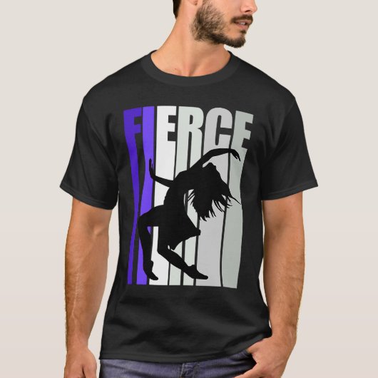 ウィメンズパープルスティーバルダンサー誕生日カラフルズ Tシャツ (正面)