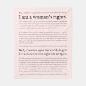 ウィメンズヒストリーモンスソージャーナートゥルース引用文ピンク フリースブランケット (正面)