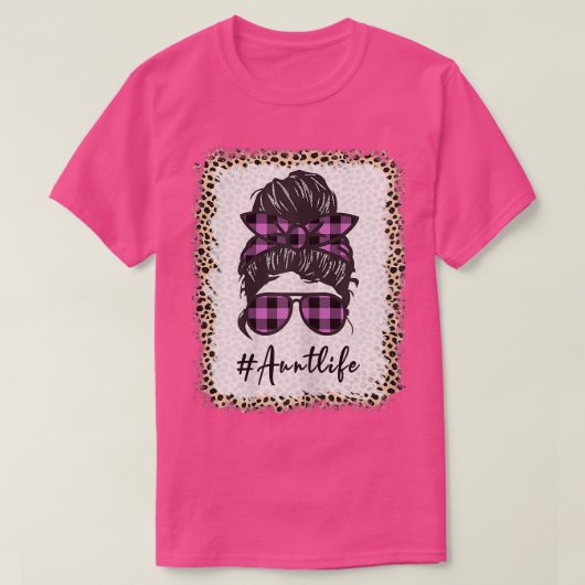ウィメンズヒョウおばさん生活汚い文漂白 Tシャツ (デザイン正面)