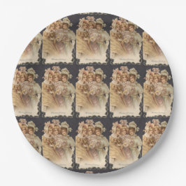 ウィメンズビクトリアンヴィンテージクリスマス紙プレート ペーパープレート