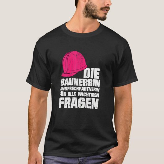 ウィメンズビルダー建築サイトハウス建物 Tシャツ (正面)