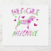 ウィメンズビーグルママおもしろいビーグルマママドッグ恋人 スパークリングワインラベル (シングルラベル)