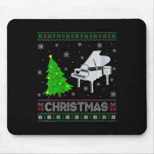 ウィメンズピアノクリスマスツリー照明醜いクリスマスシュエ マウスパッド